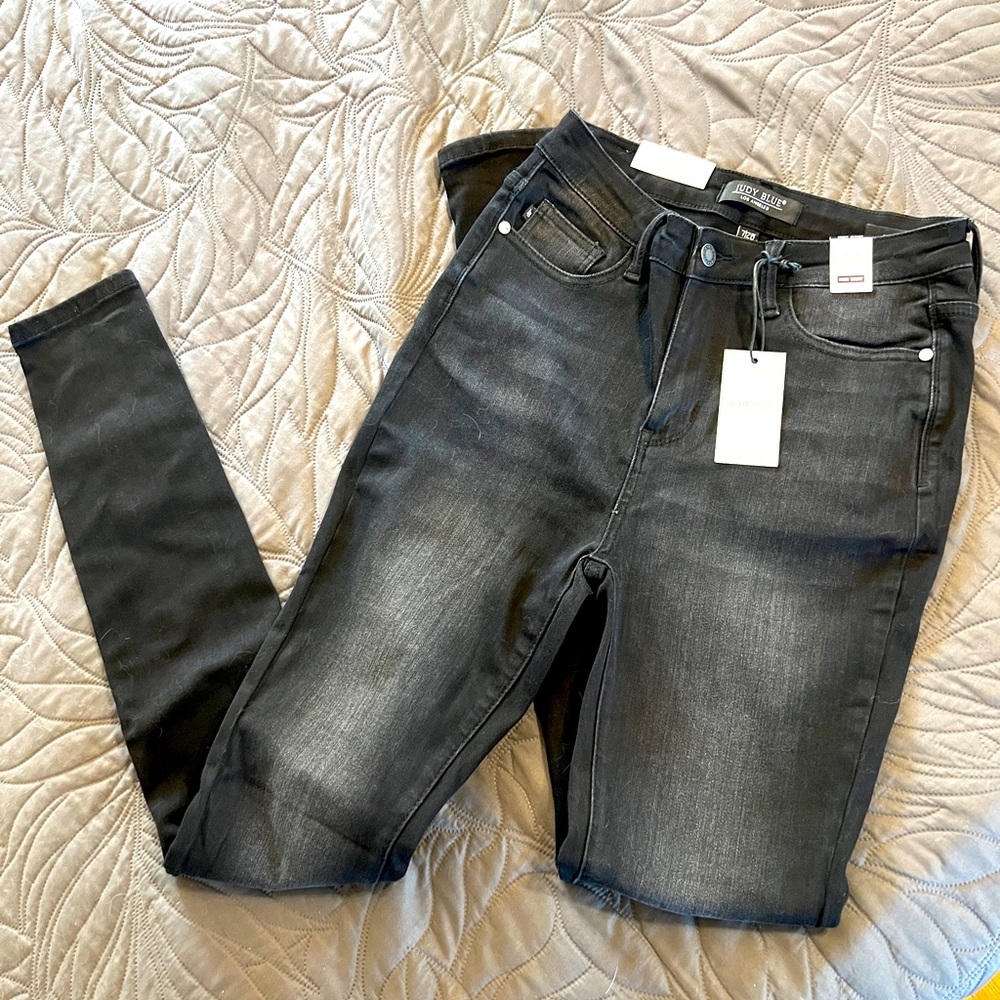 Judy Blue Black Non-Distressed Skinny Jeans Size 7